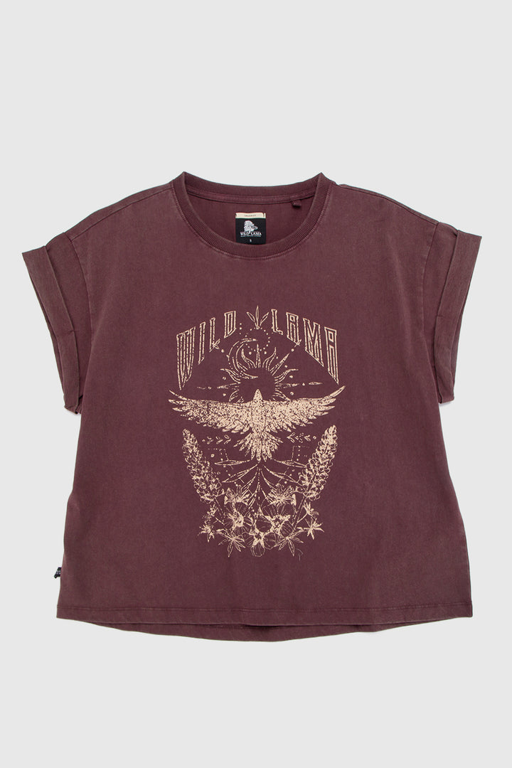 Polera Nirva Orgánica Burdeo Mujer
