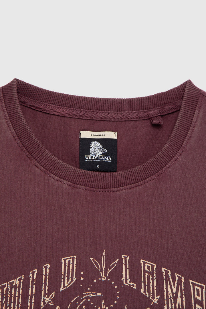 Polera Nirva Orgánica Burdeo Mujer