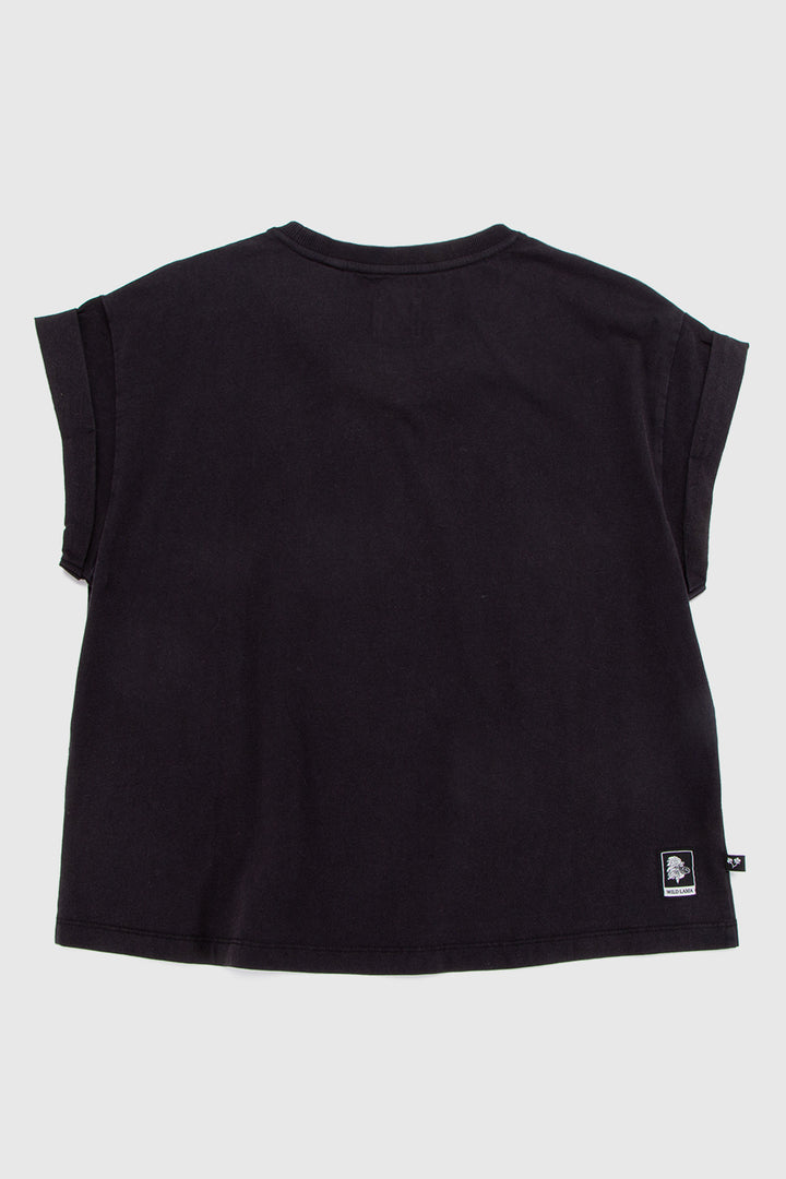 Polera Nirva Orgánica Negra Mujer