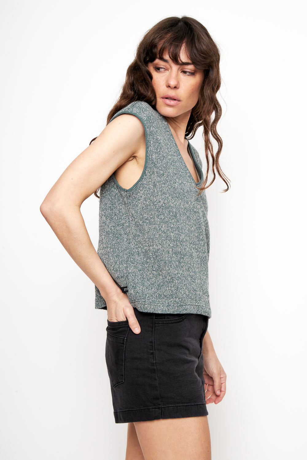 Polera Nora Orgánica Petróleo Mujer