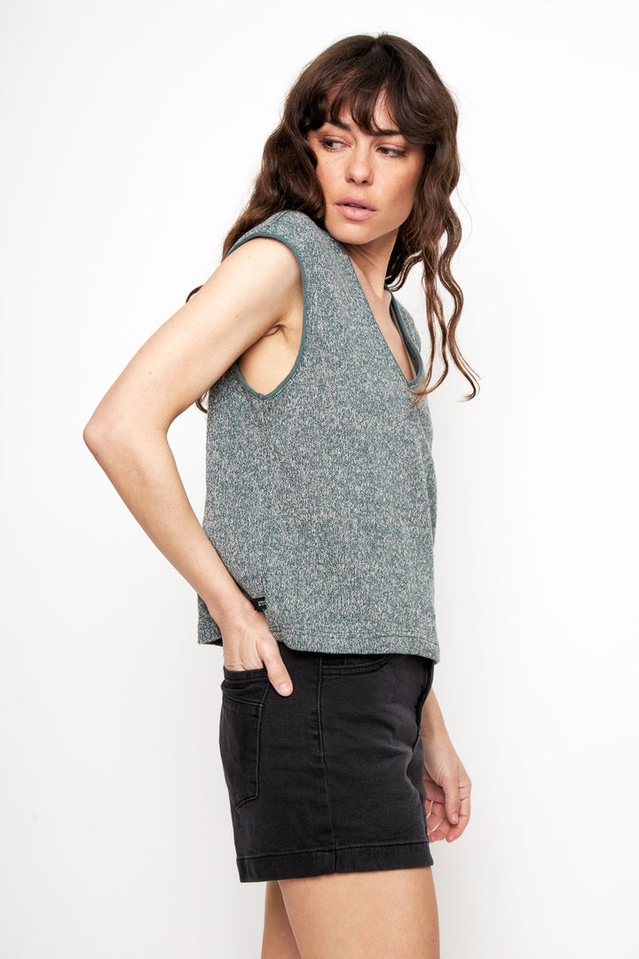 Polera Nora Orgánica Petróleo Mujer