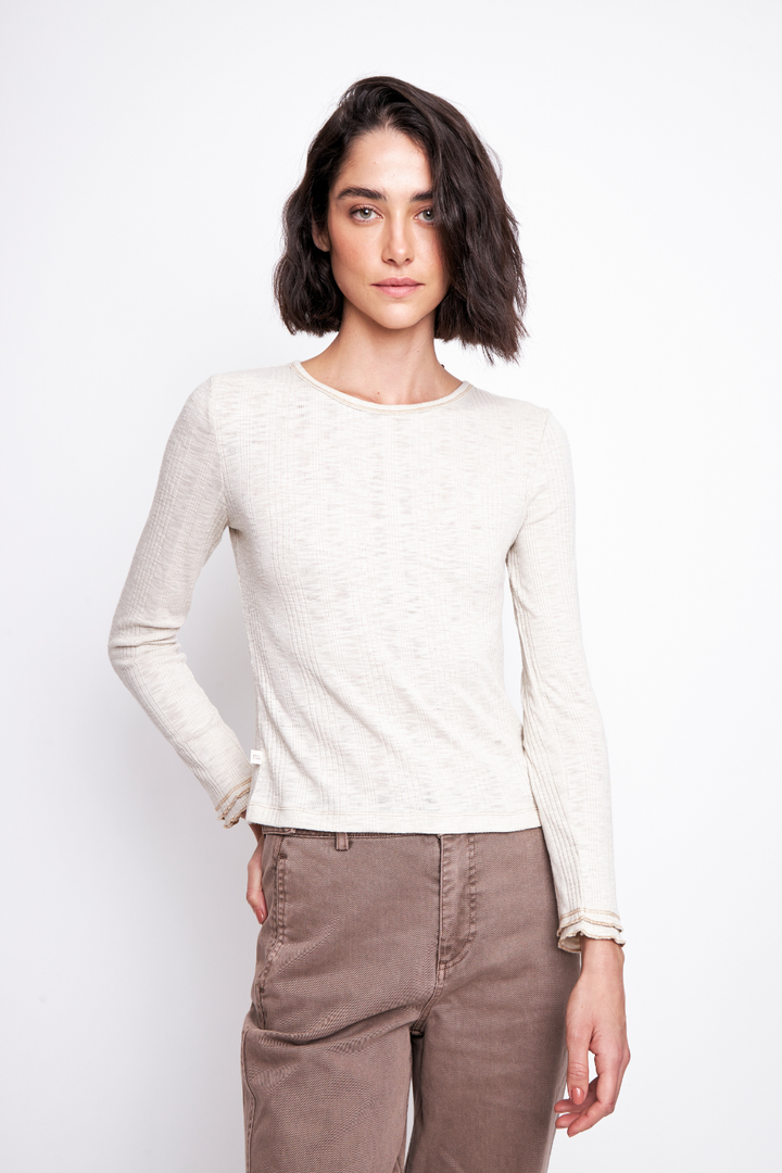 Polera Pampa Orgánica Beige Mujer