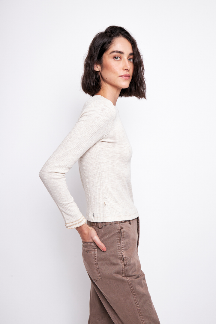 Polera Pampa Orgánica Beige Mujer
