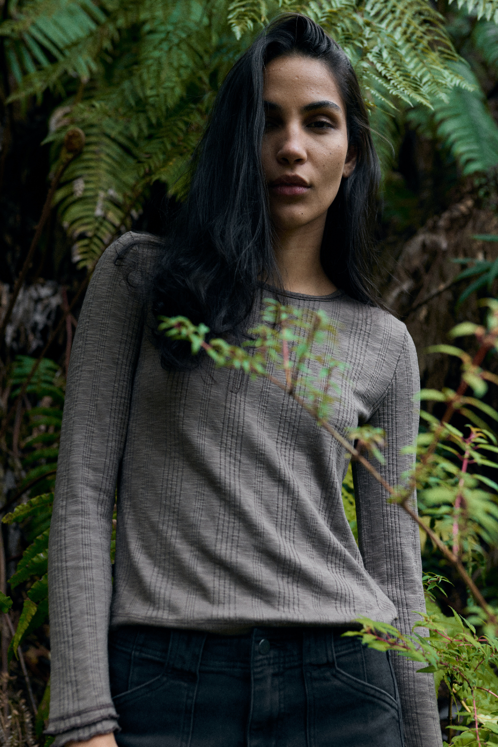 Polera Pampa Reciclada Café Mujer