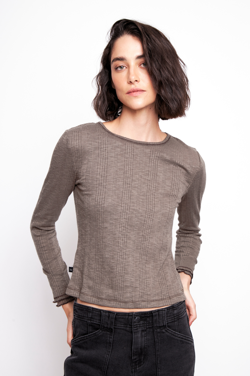 Polera Pampa Orgánica Café Mujer