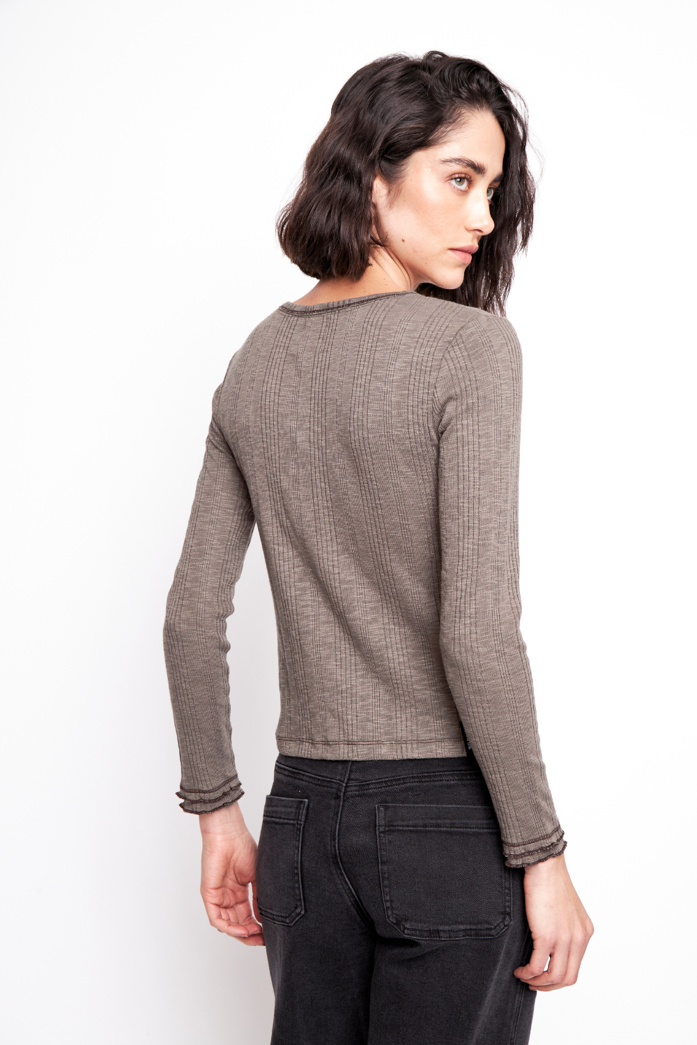 Polera Pampa Orgánica Café Mujer