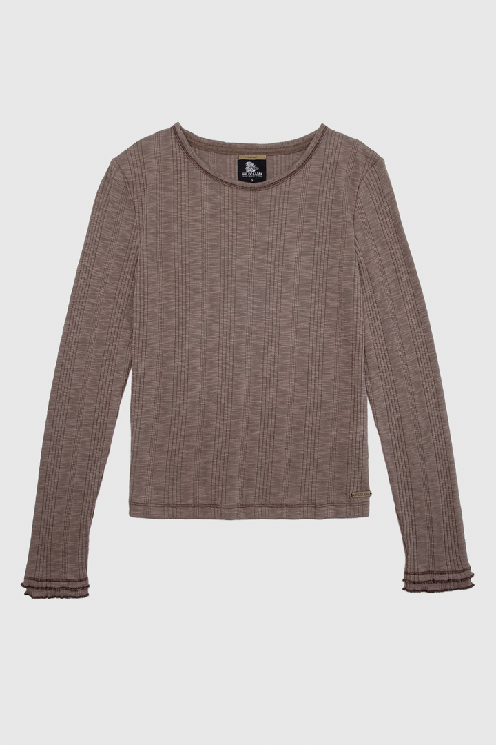 Polera Pampa Orgánica Café Mujer