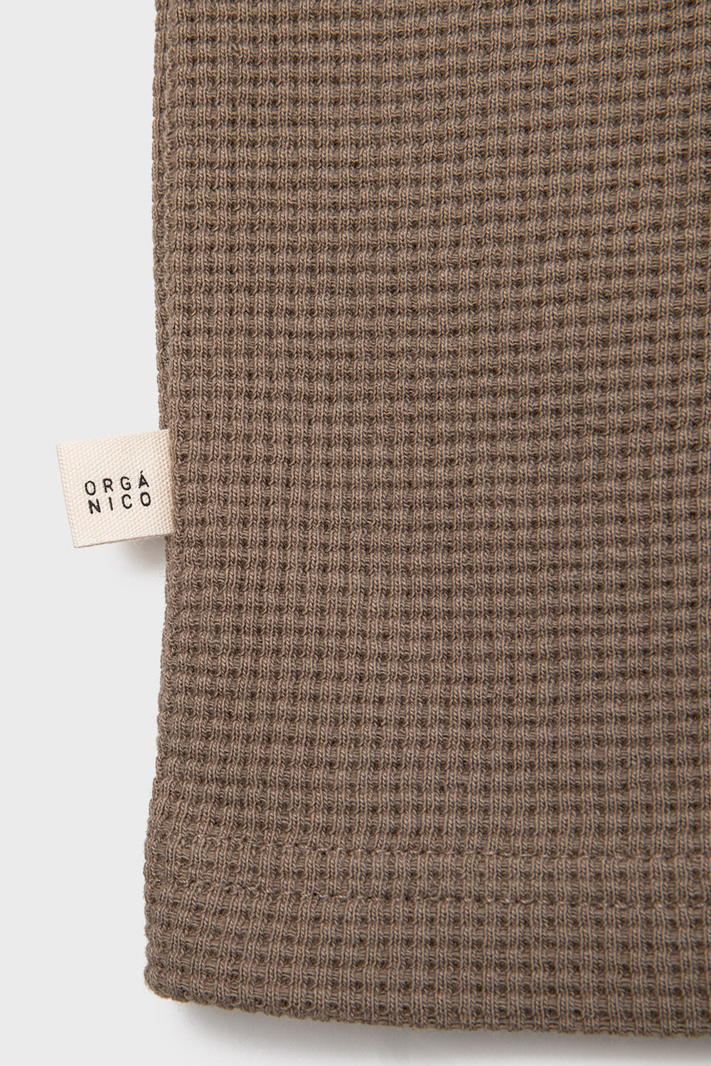 Polera Pater Waffle Orgánica Café Hombre