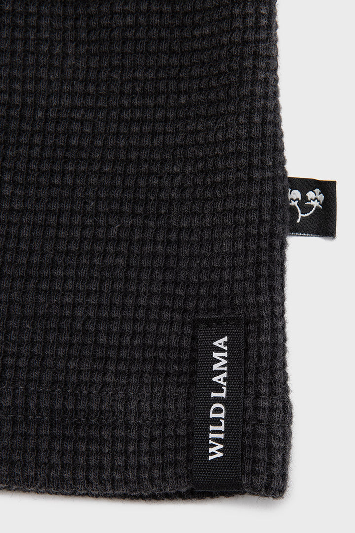 Polera Pater Waffle Orgánica Negra Hombre