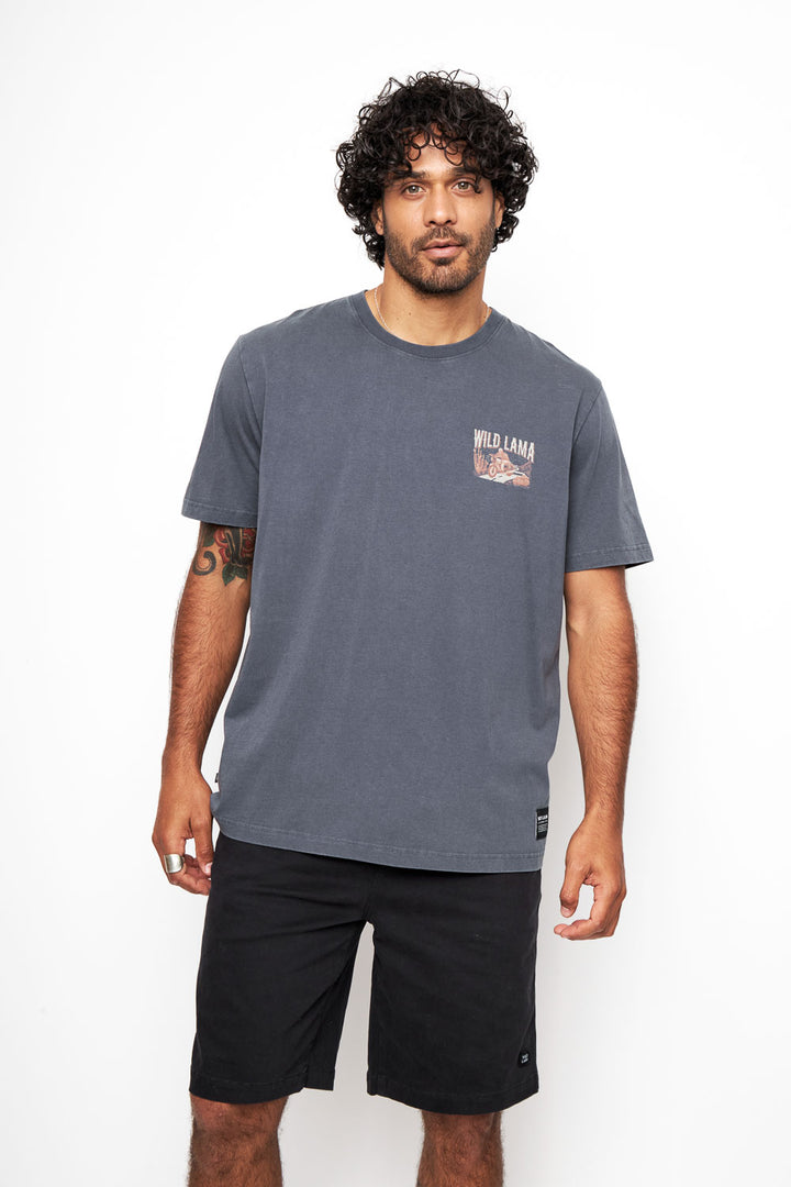 Polera Rolan Orgánica Azul hombre