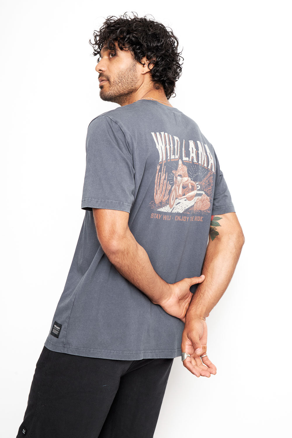 Polera Rolan Orgánica Azul hombre