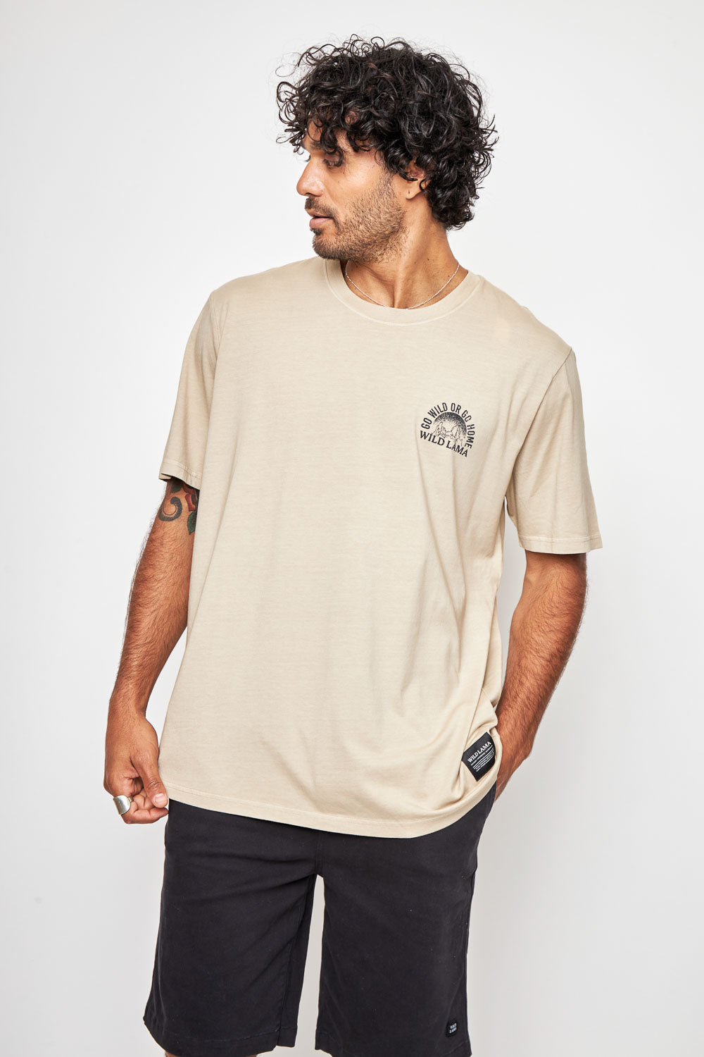 Polera Soles Orgánica Beige Hombre