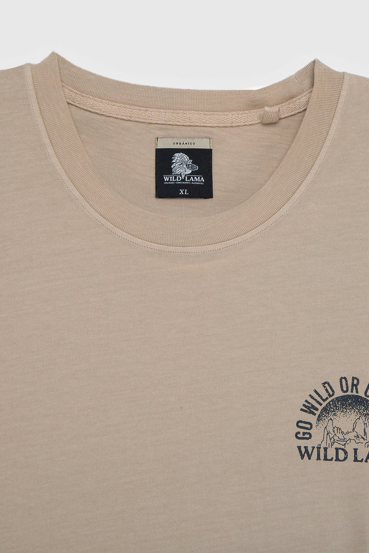 Polera Soles Orgánica Beige Hombre