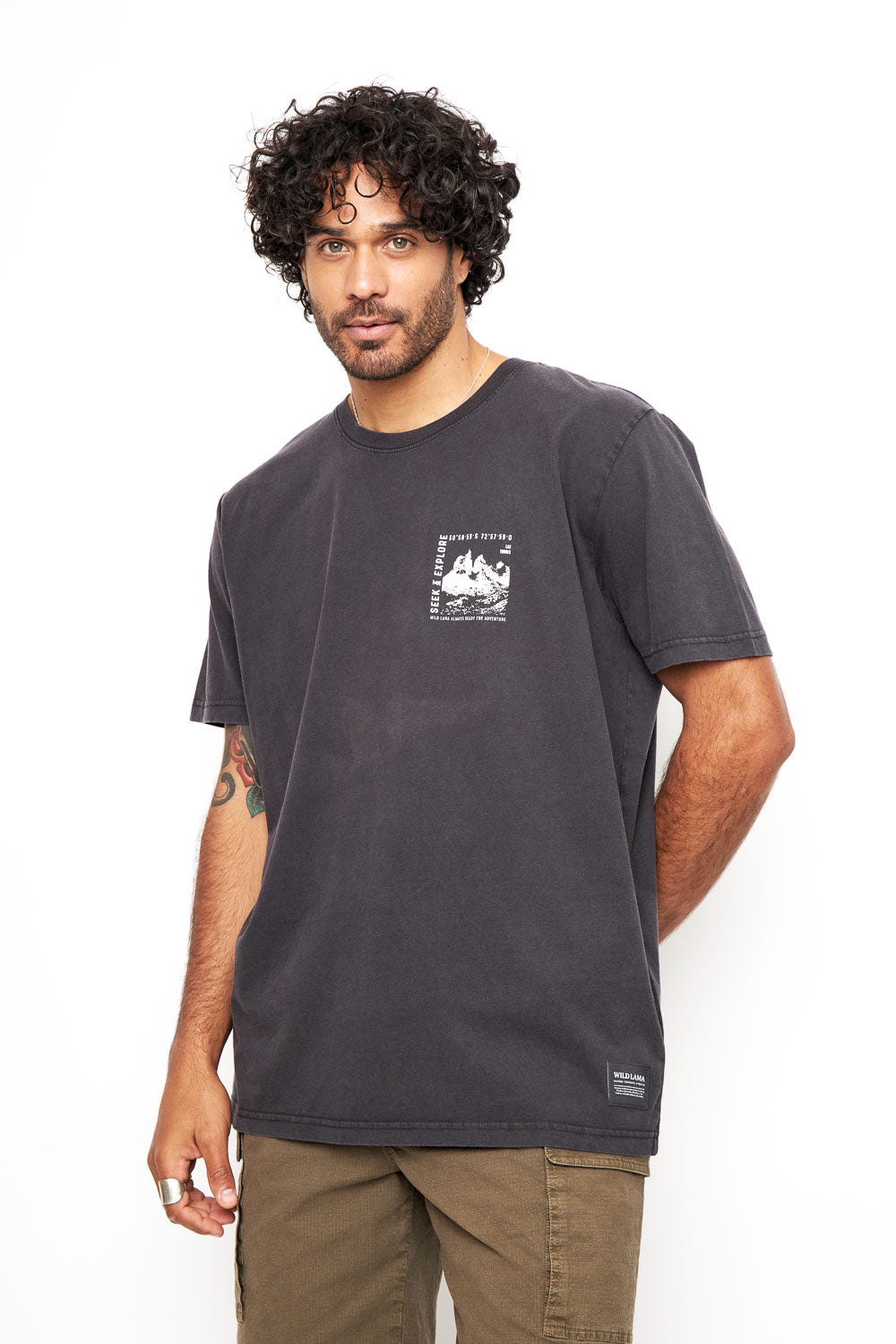 Polera Soles Orgánica Negra Hombre