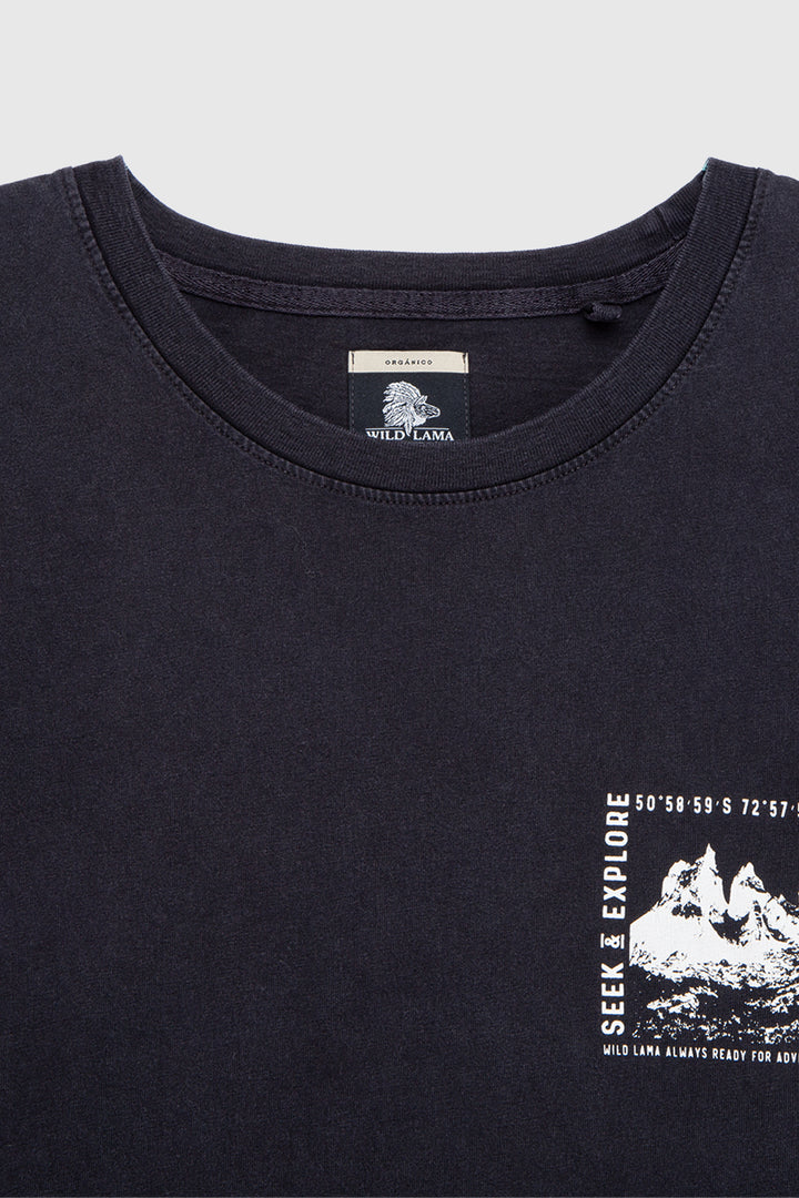Polera Soles Orgánica Negra Hombre