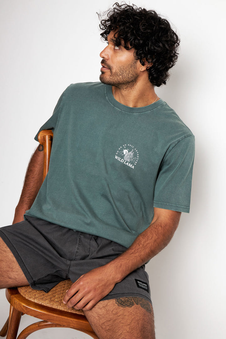 Polera Soles Orgánica Petróleo Hombre