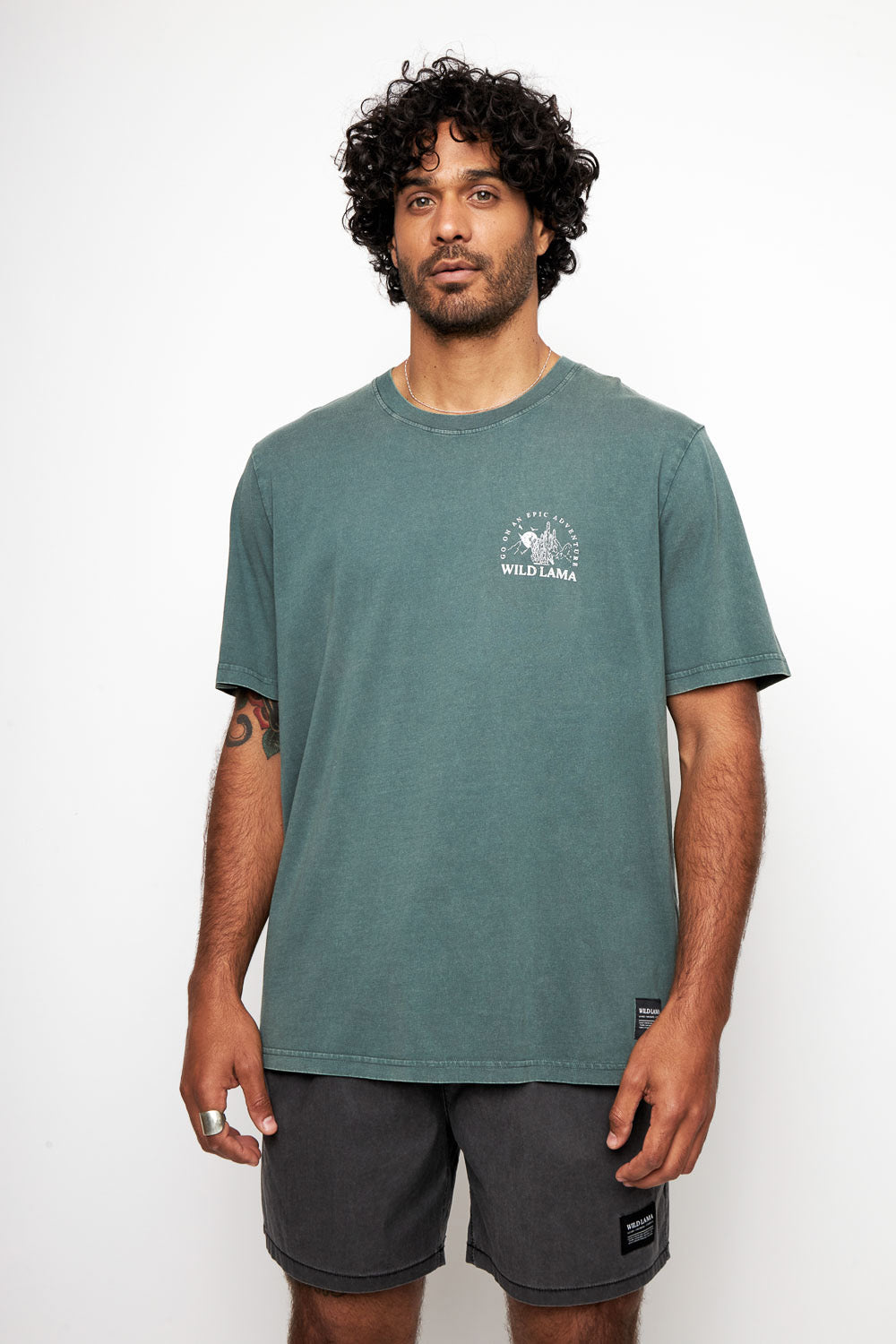 Polera Soles Orgánica Petróleo Hombre