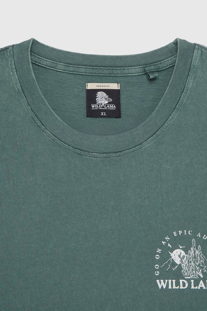 Polera Soles Orgánica Petróleo Hombre
