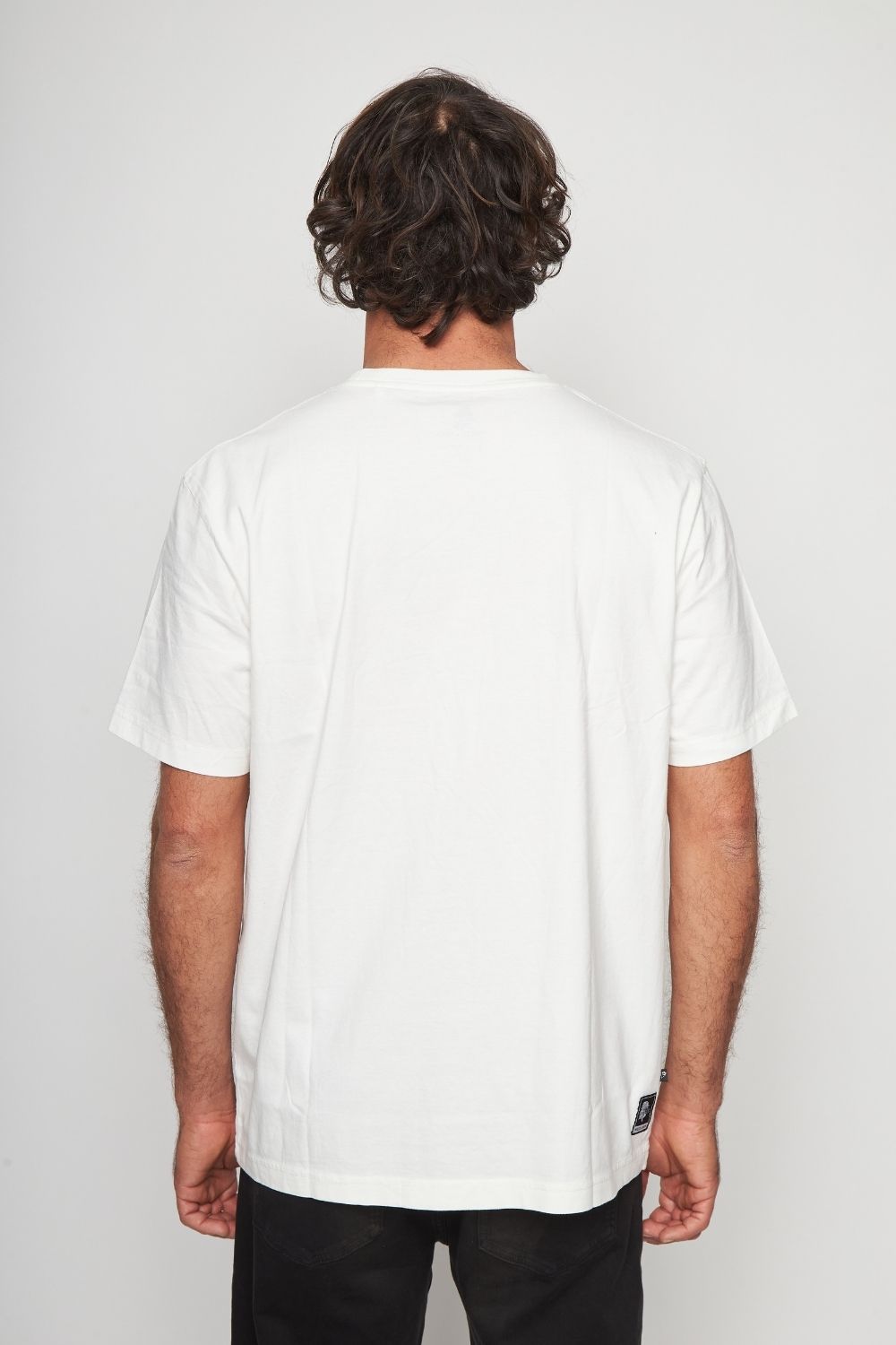 Polera Bat Parche Orgánica Zorro Blanco Hombre