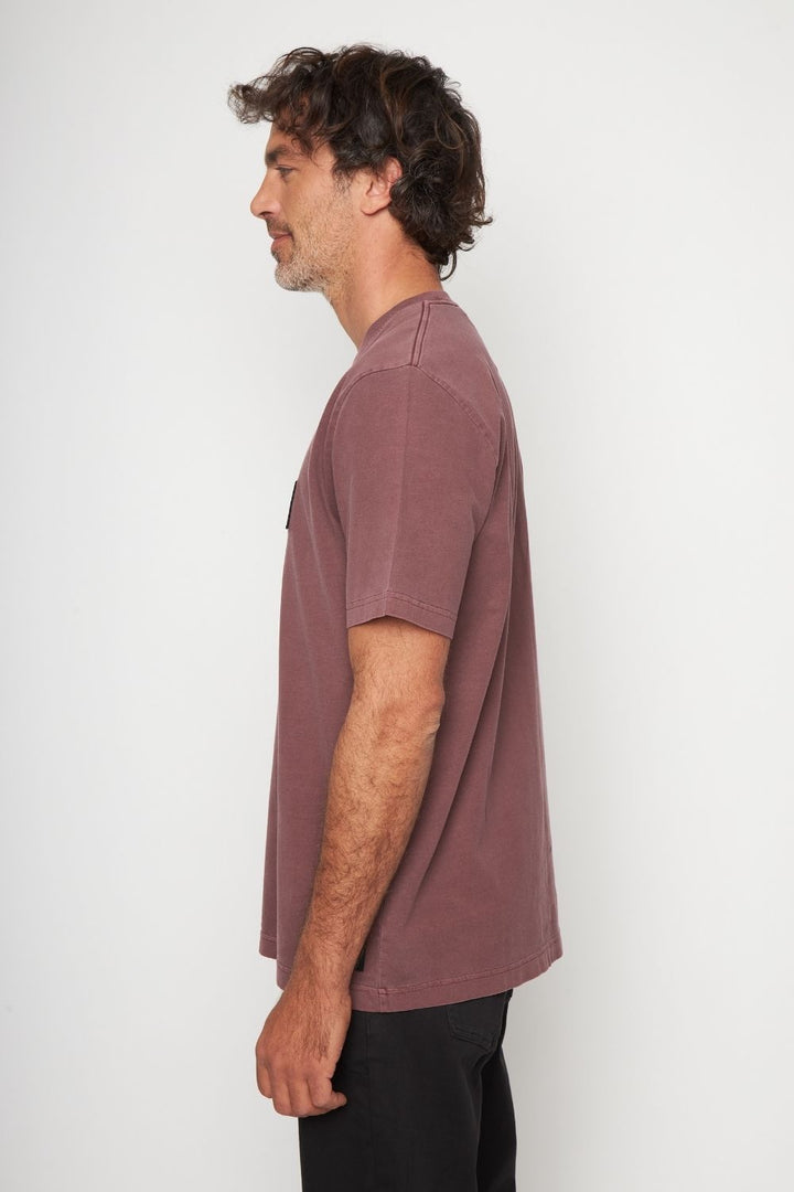Polera Bat Parche Orgánica Burdeo Puma Hombre
