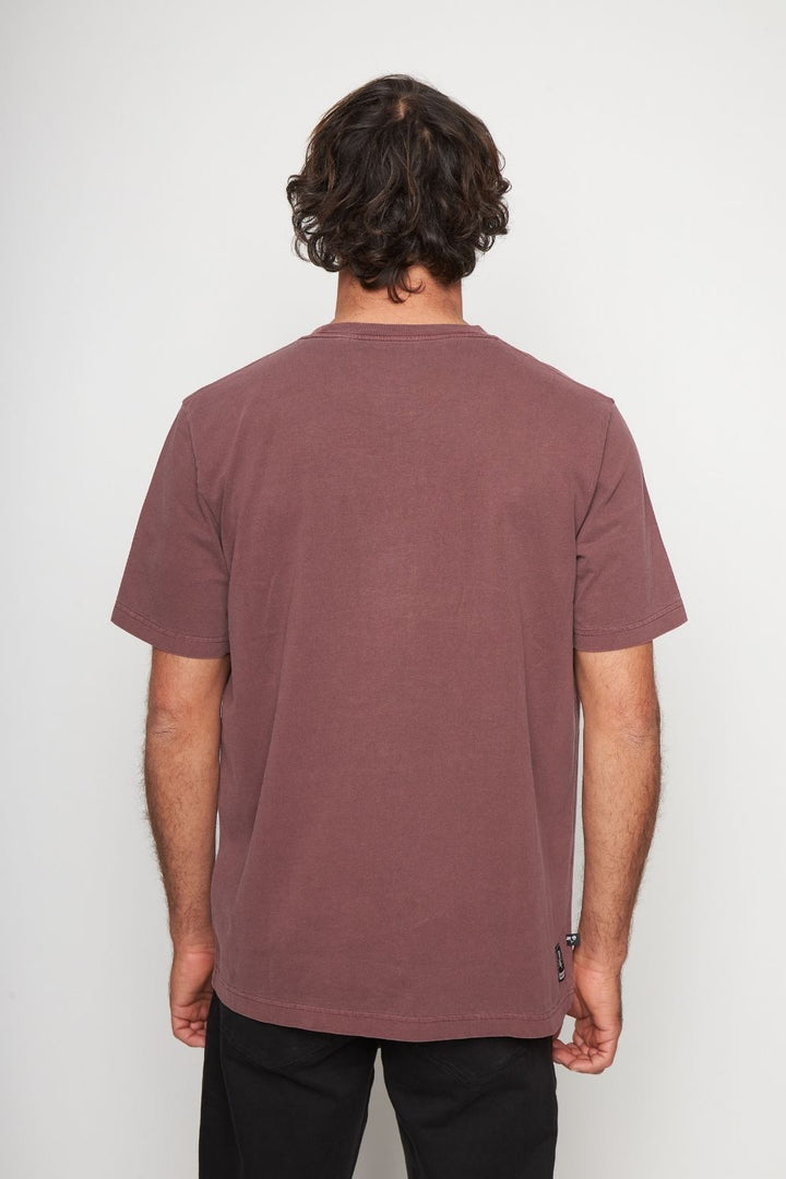Polera Bat Parche Orgánica Burdeo Puma Hombre