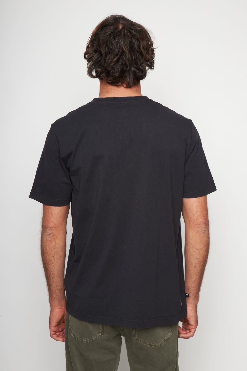 Polera Bat Parche Orgánica Negra Cóndor Hombre