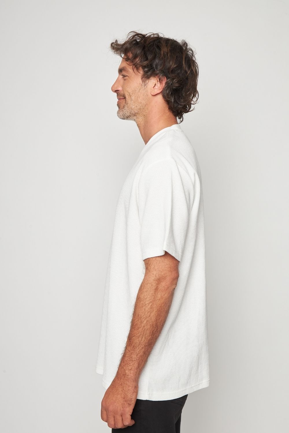 Polera Pater Waffle Orgánica Blanca Hombre
