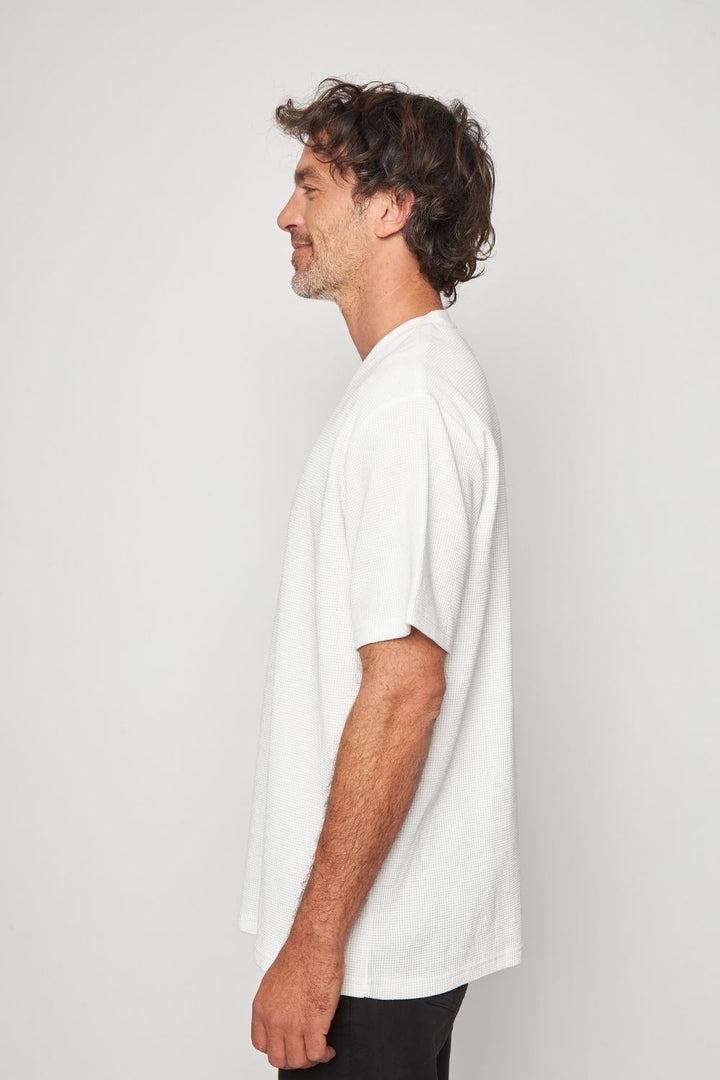 Polera Pater Waffle Orgánica Blanca Hombre