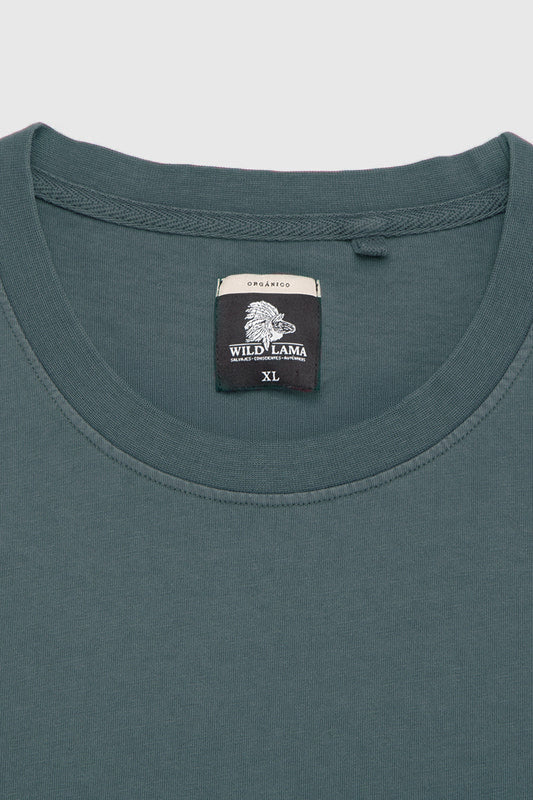Polera Bat Orgánica Petróleo Hombre