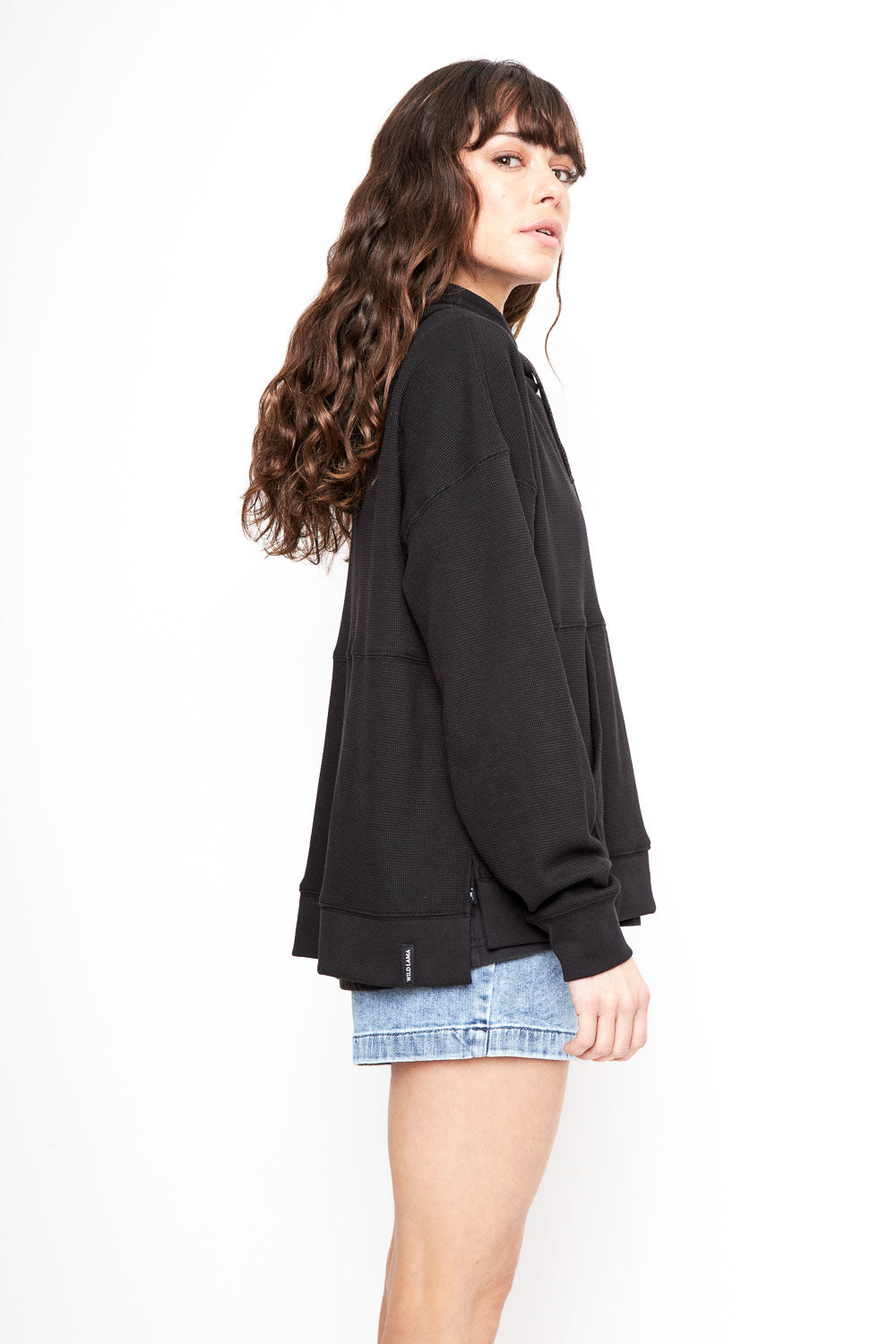 Polerón Bali Reciclado Negro Mujer