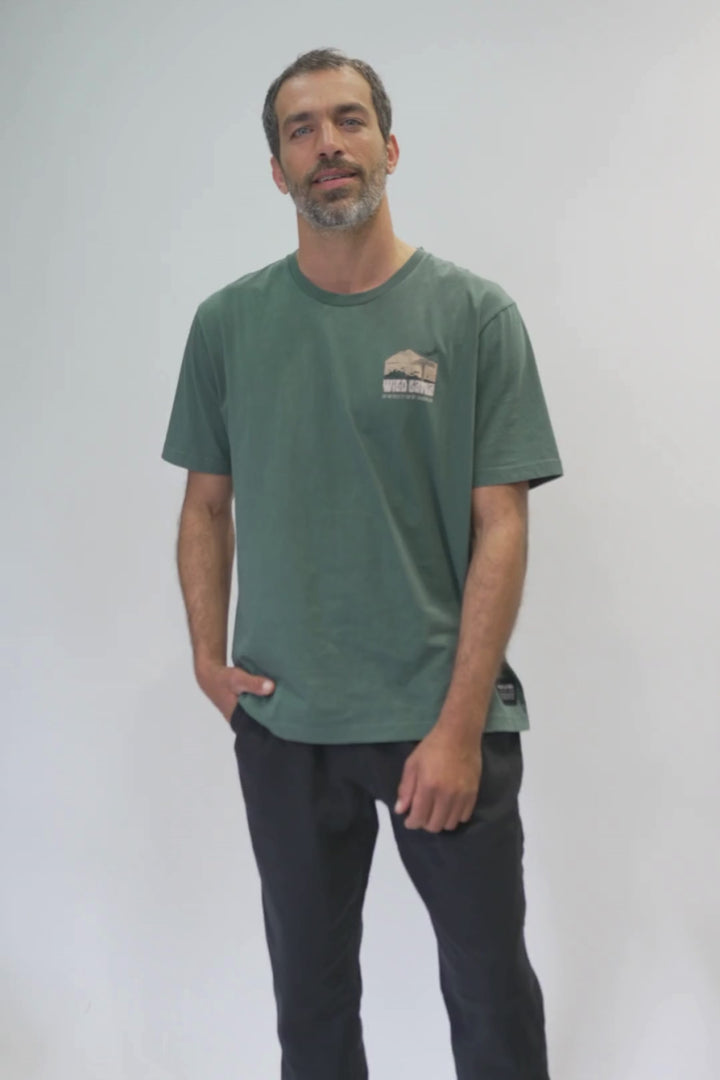 Polera Forest Orgánica Petróleo Hombre