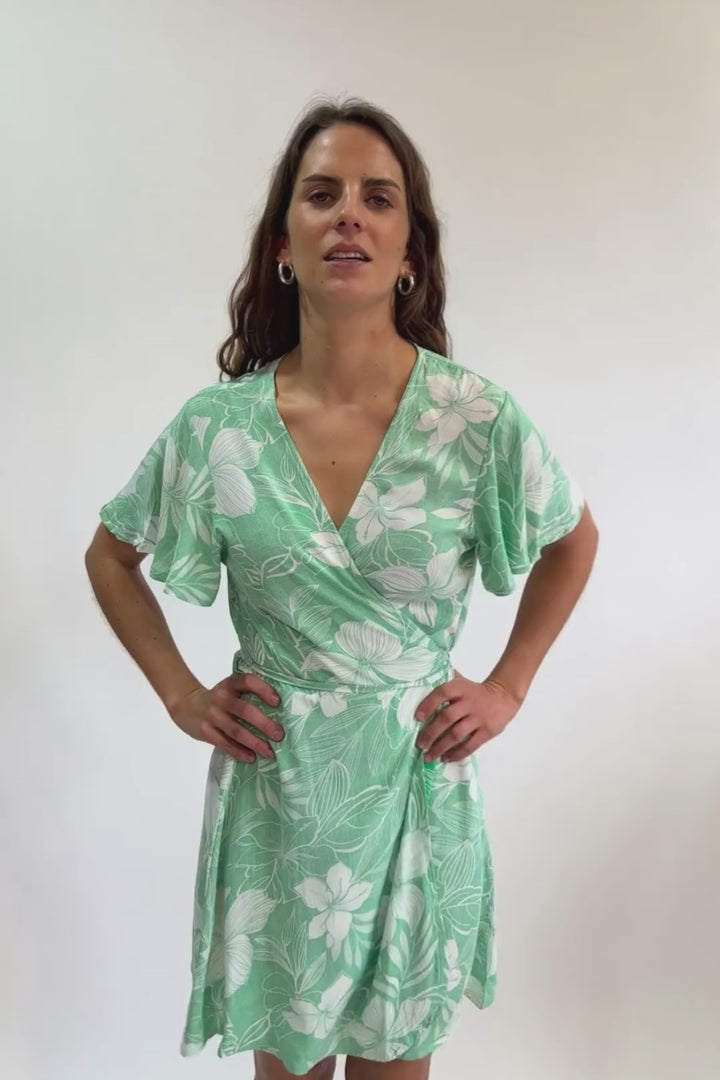 Vestido Sade Floreado Verde Mujer