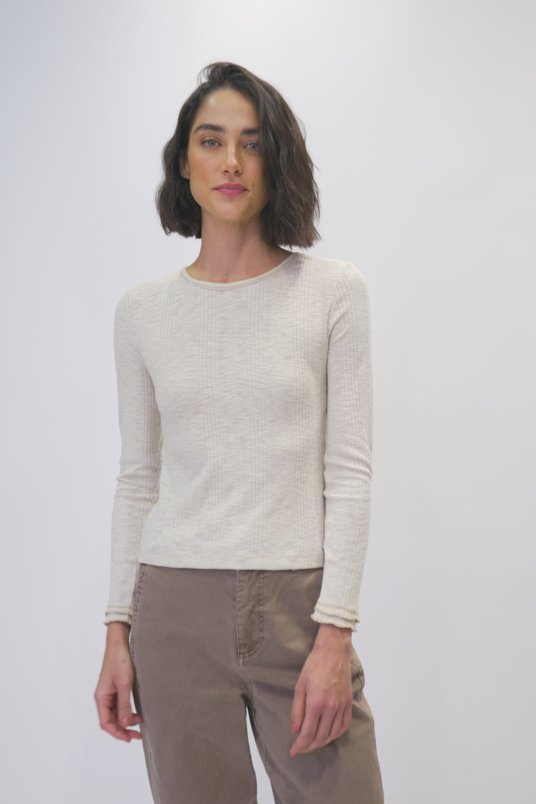 Polera Pampa Orgánica Beige Mujer