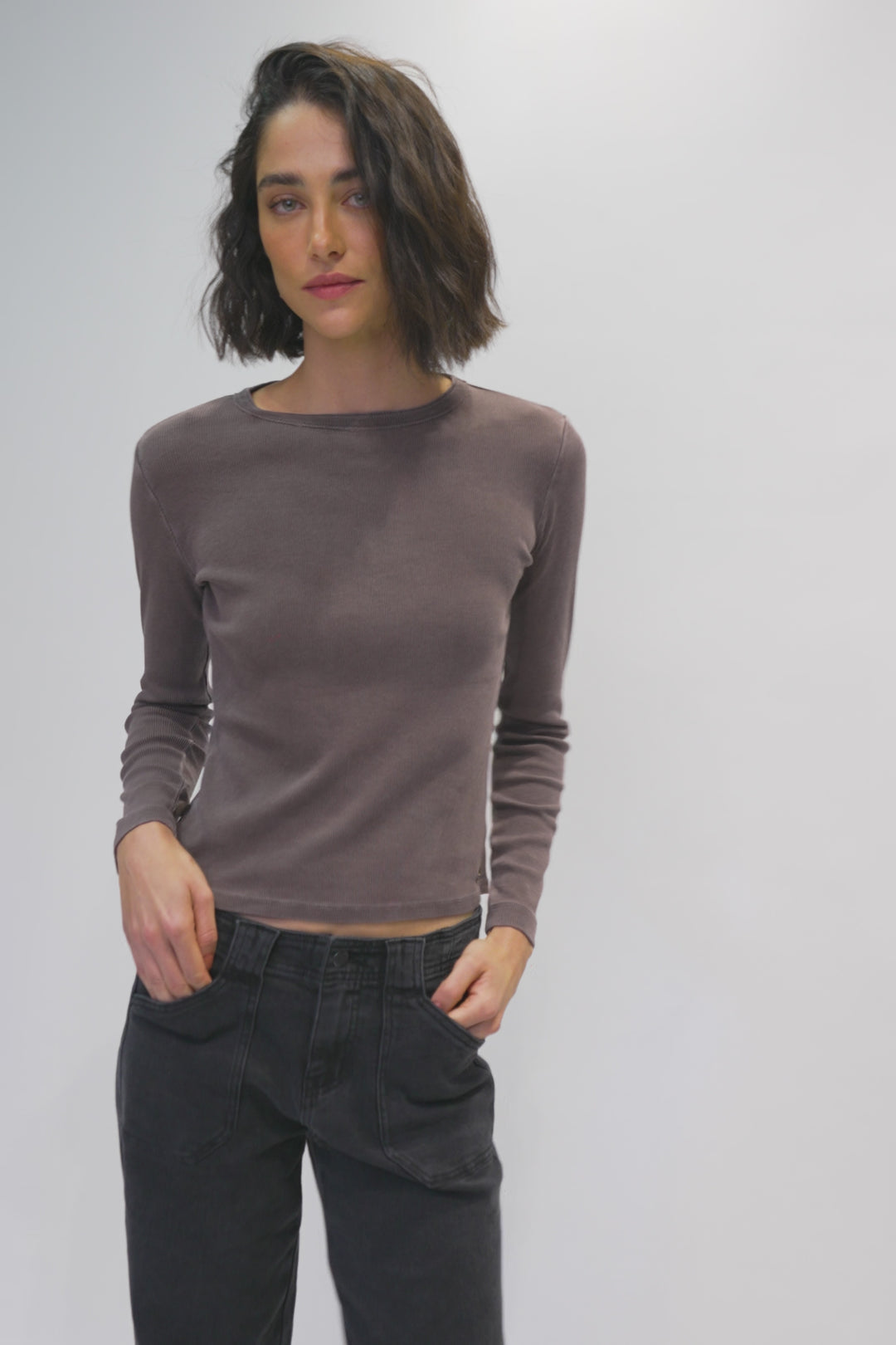 Polera Bimba Orgánica Morada Mujer