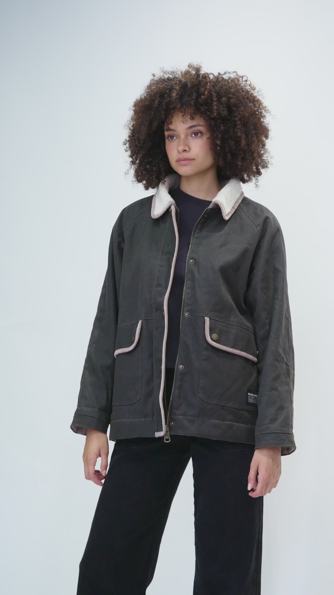 Chaqueta Reda Wax Orgánica Verde Mujer