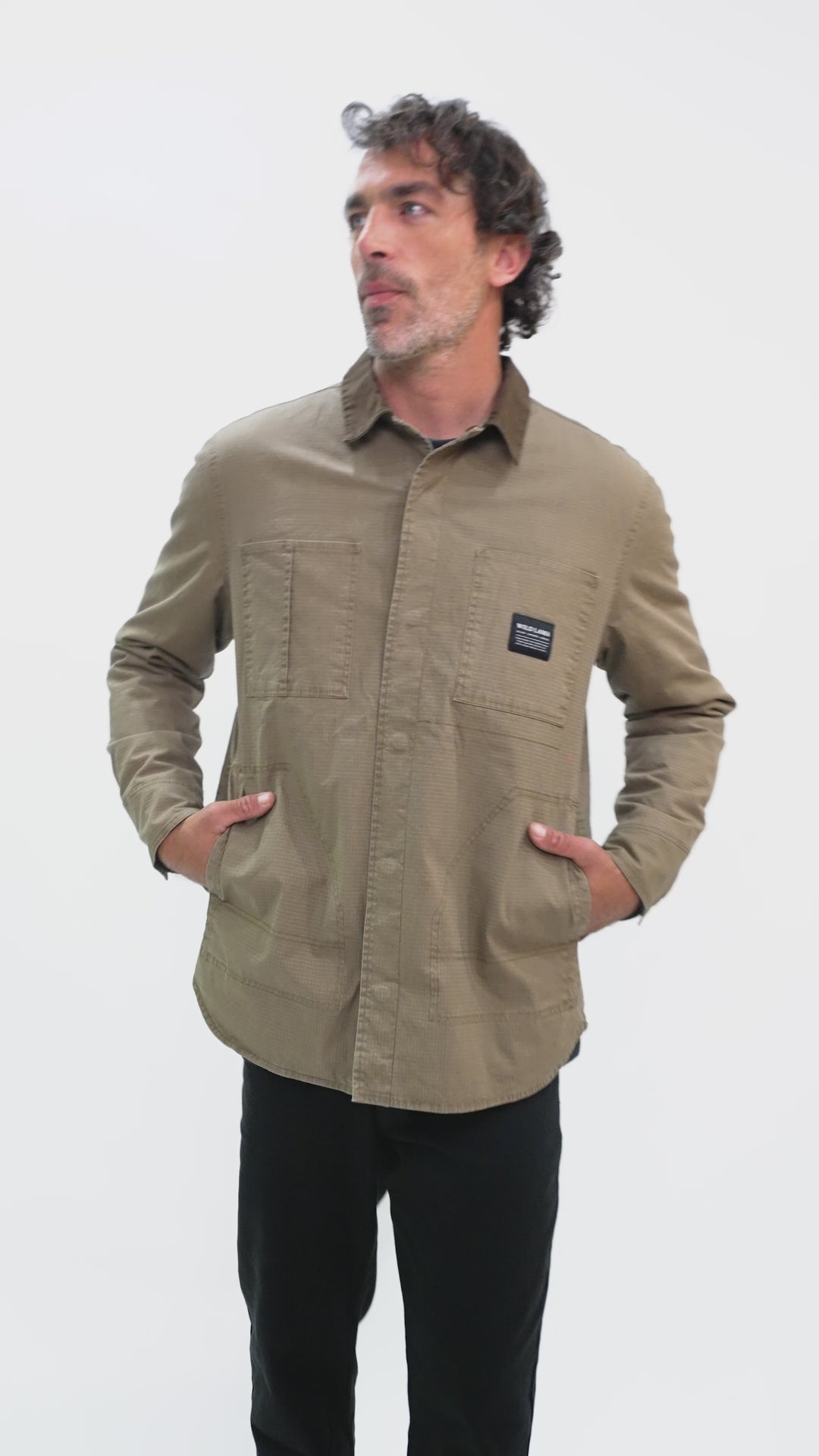 Chaqueta Roble Ripstop Orgánica Café Hombre