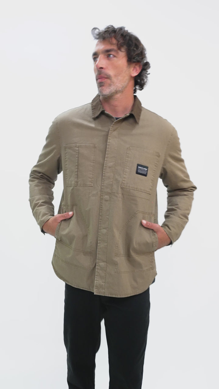 Chaqueta Roble Ripstop Orgánica Café Hombre