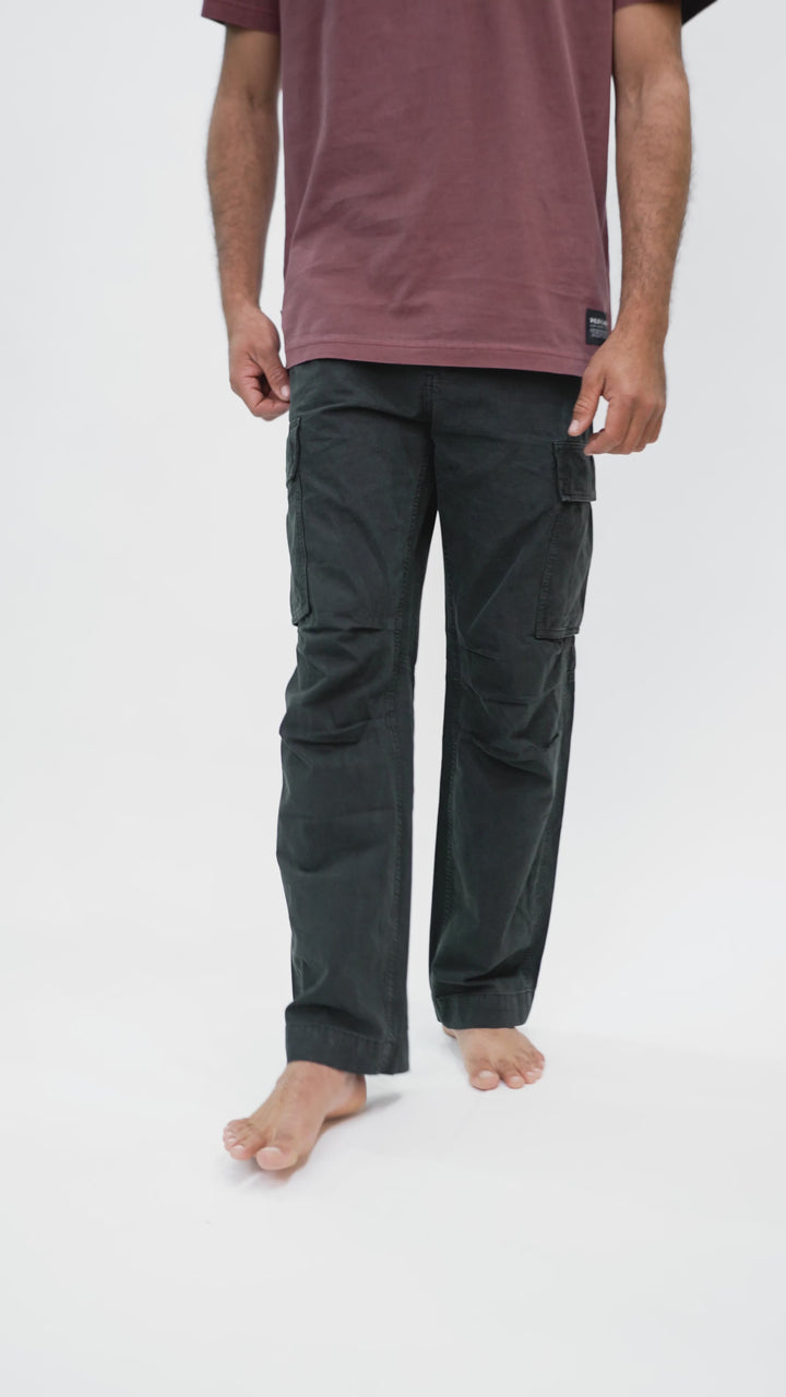 Pantalón Cargo Evan Orgánico Negro Hombre