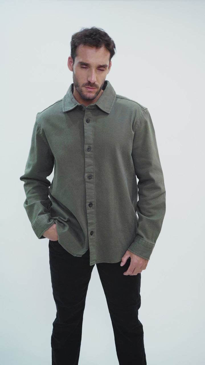 Sobrecamisa Tipe Orgánica Verde Hombre