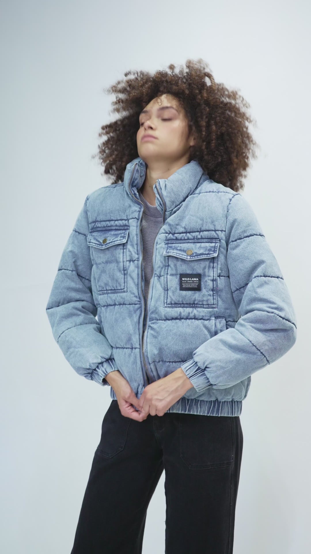 Parka Chic Puffa Orgánica Denim Mujer