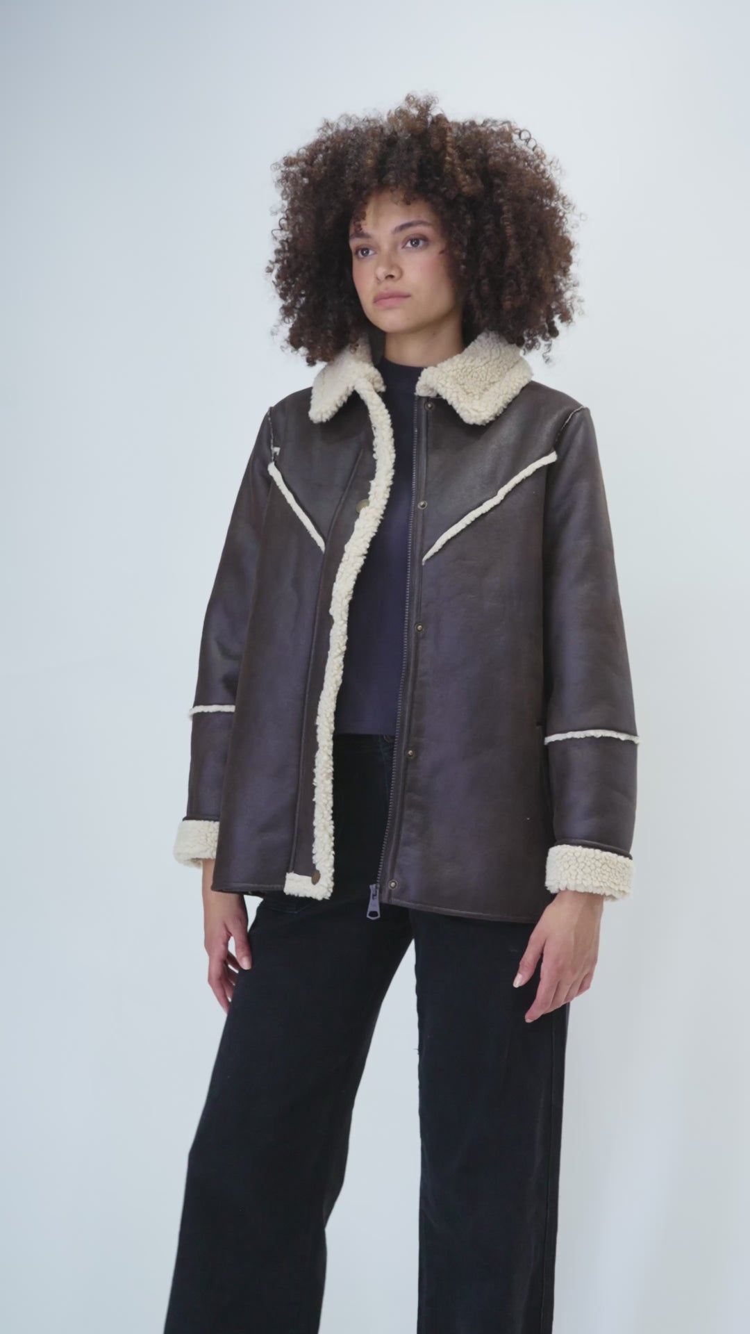 Chaqueta Nivara Reciclada Café Mujer