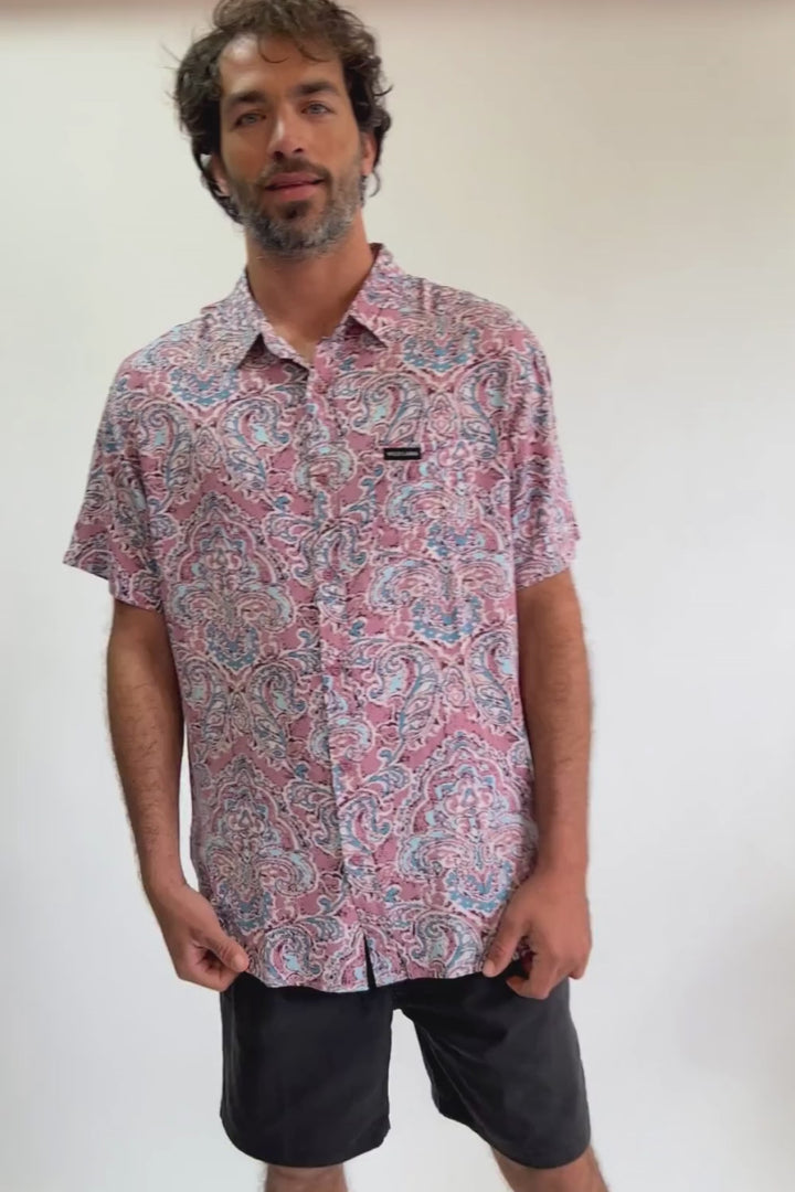 Guayabera Mero Viscosa Rosado Hombre