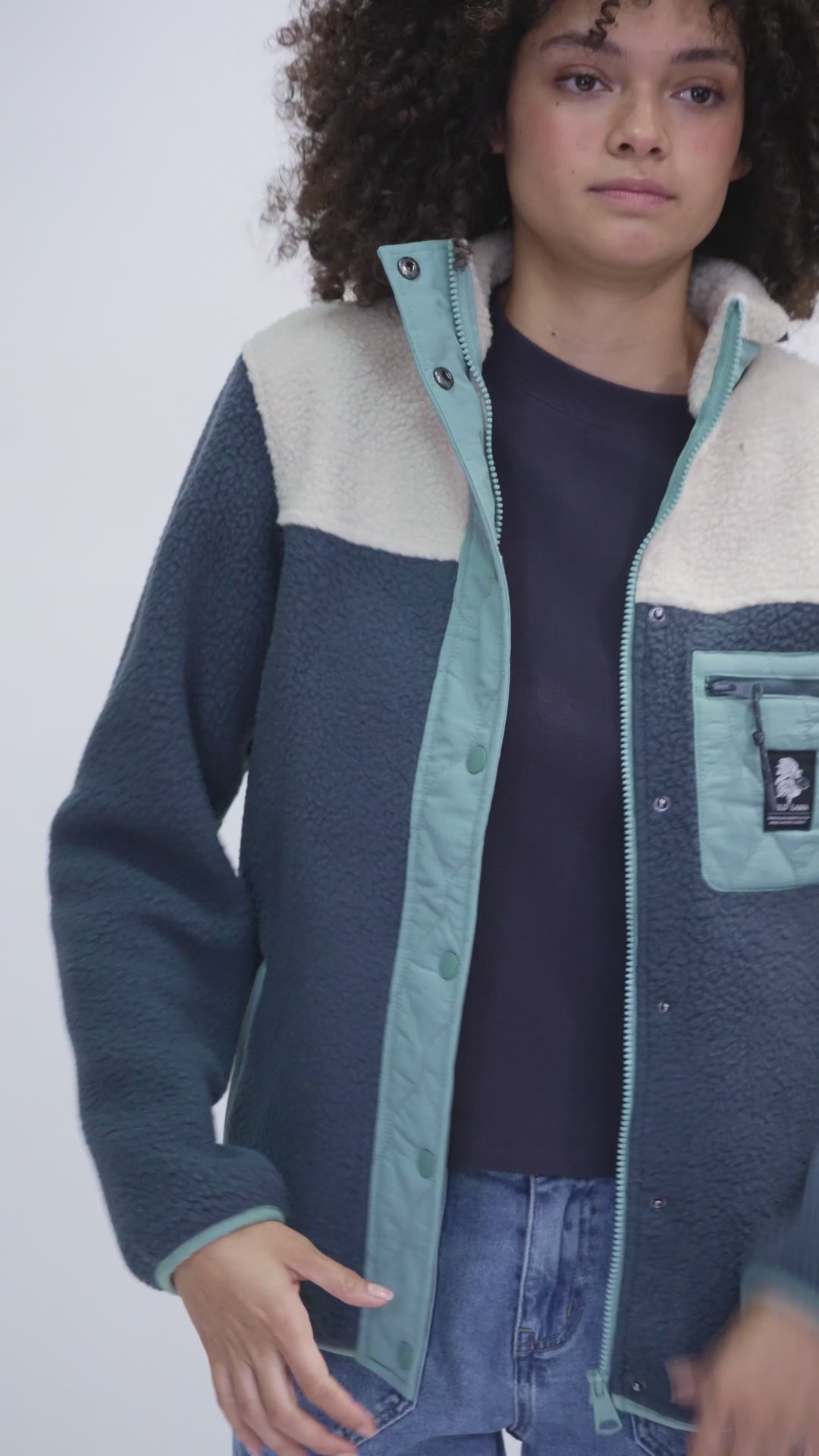 Polar Tambo Reciclado Azul Mujer