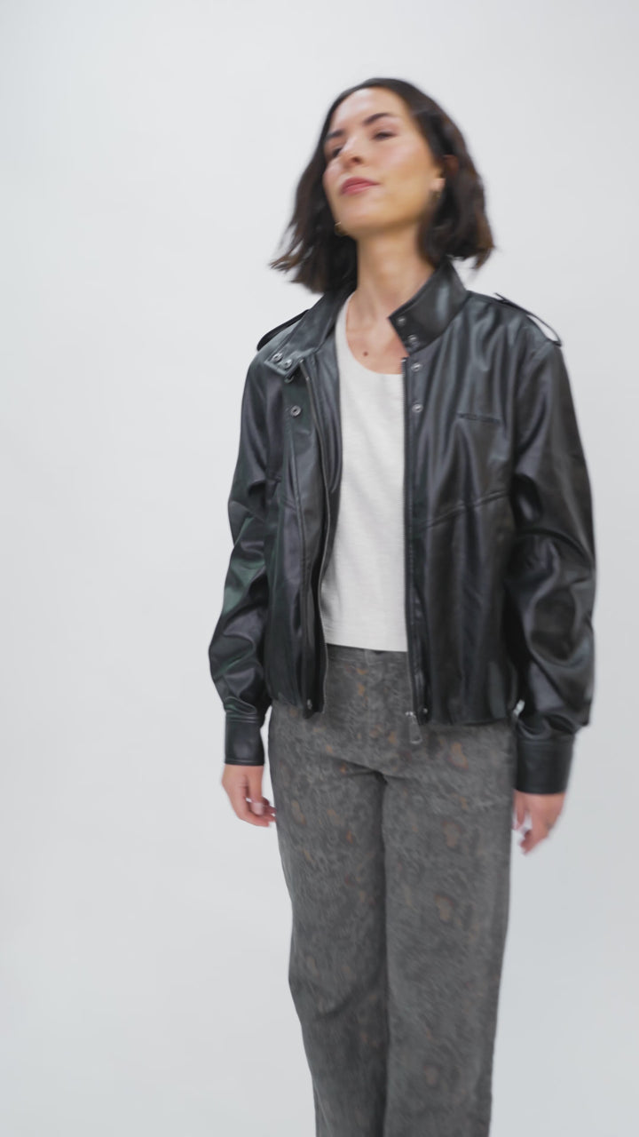 Chaqueta Maite Reciclada Negra Mujer