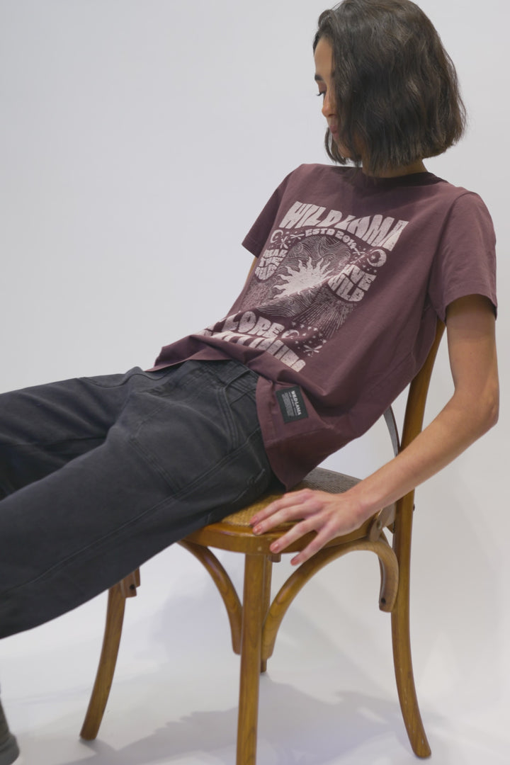 Polera Genovesa Orgánica Burdeo Mujer