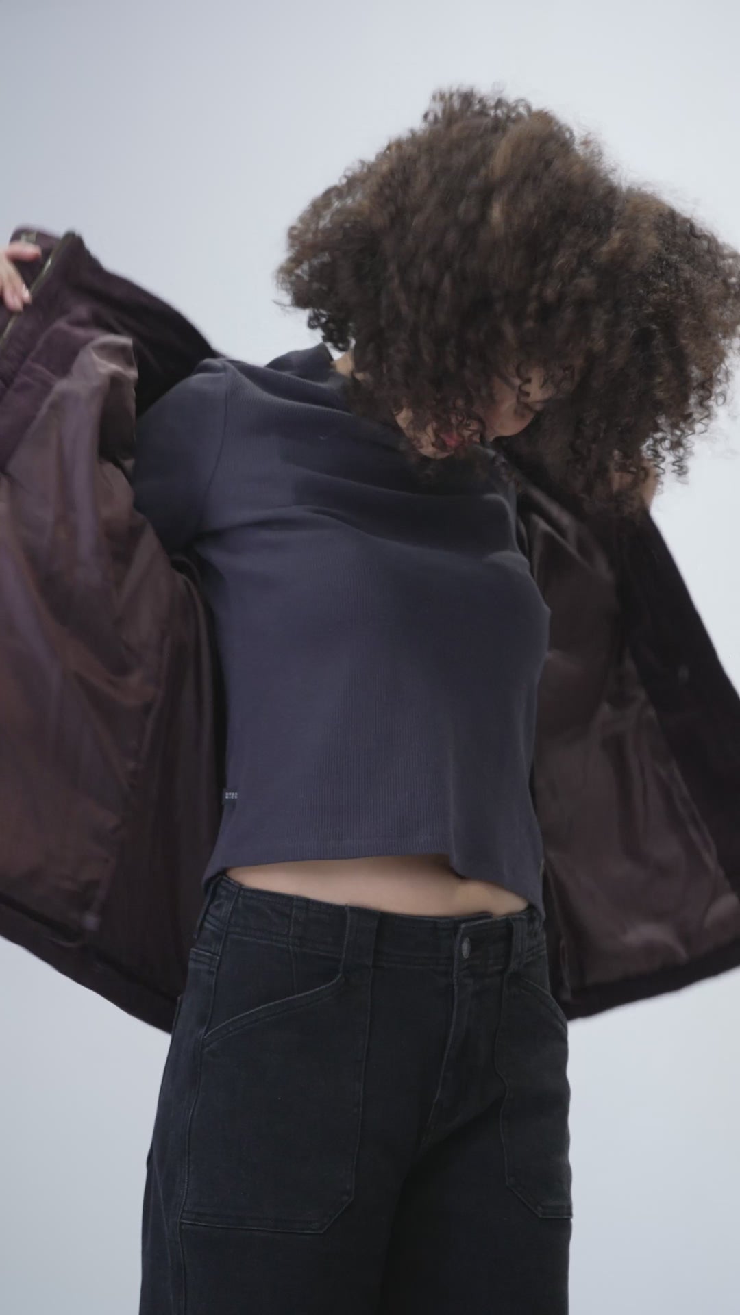 Parka Chic Puffa Orgánica Burdeo Oscuro Mujer