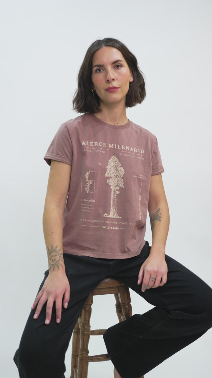Polera Mira Orgánica Rosada Mujer