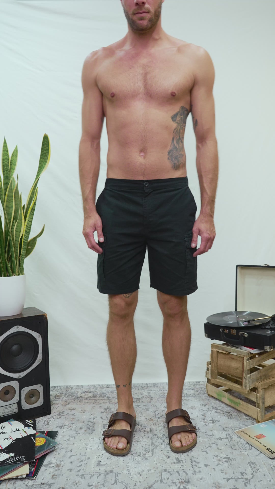 Short Rex Orgánico Negro Hombre