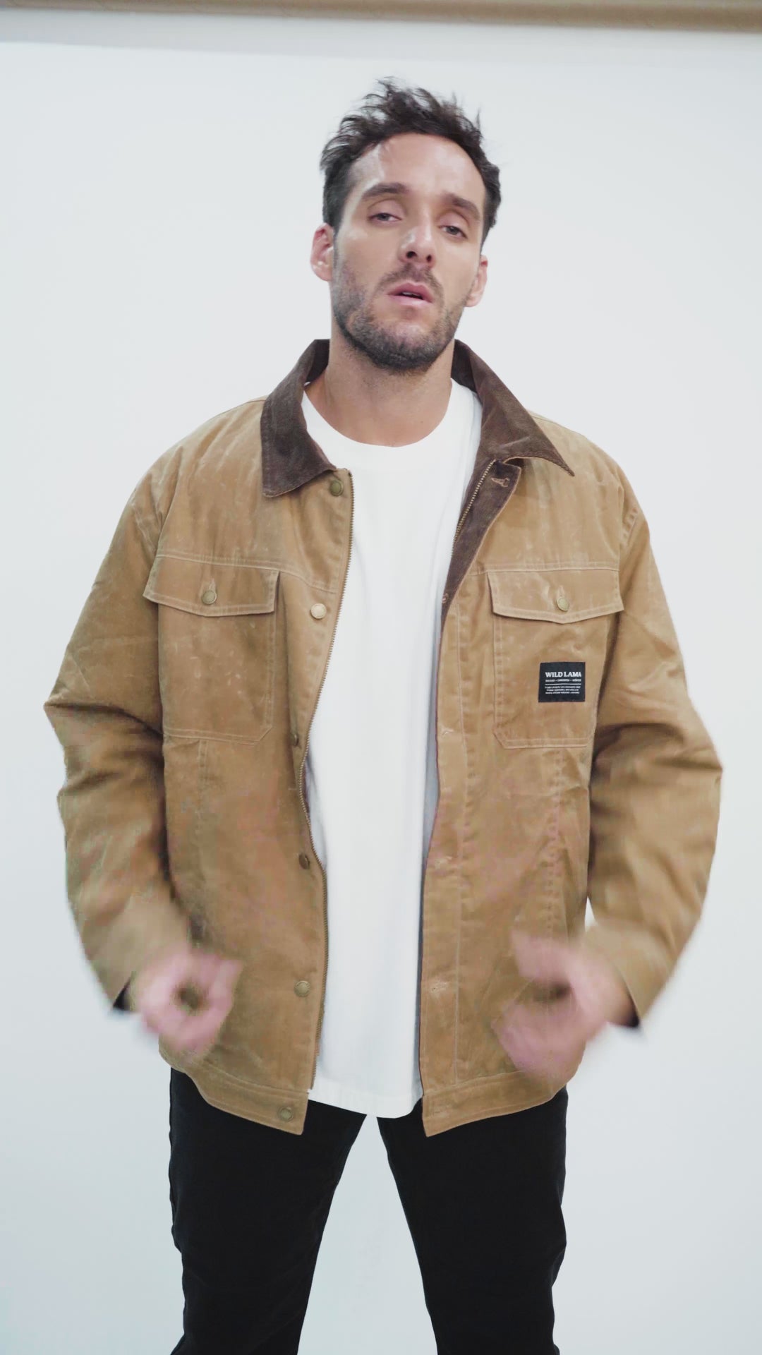 Chaqueta Wax Tak Reciclada Camel Hombre