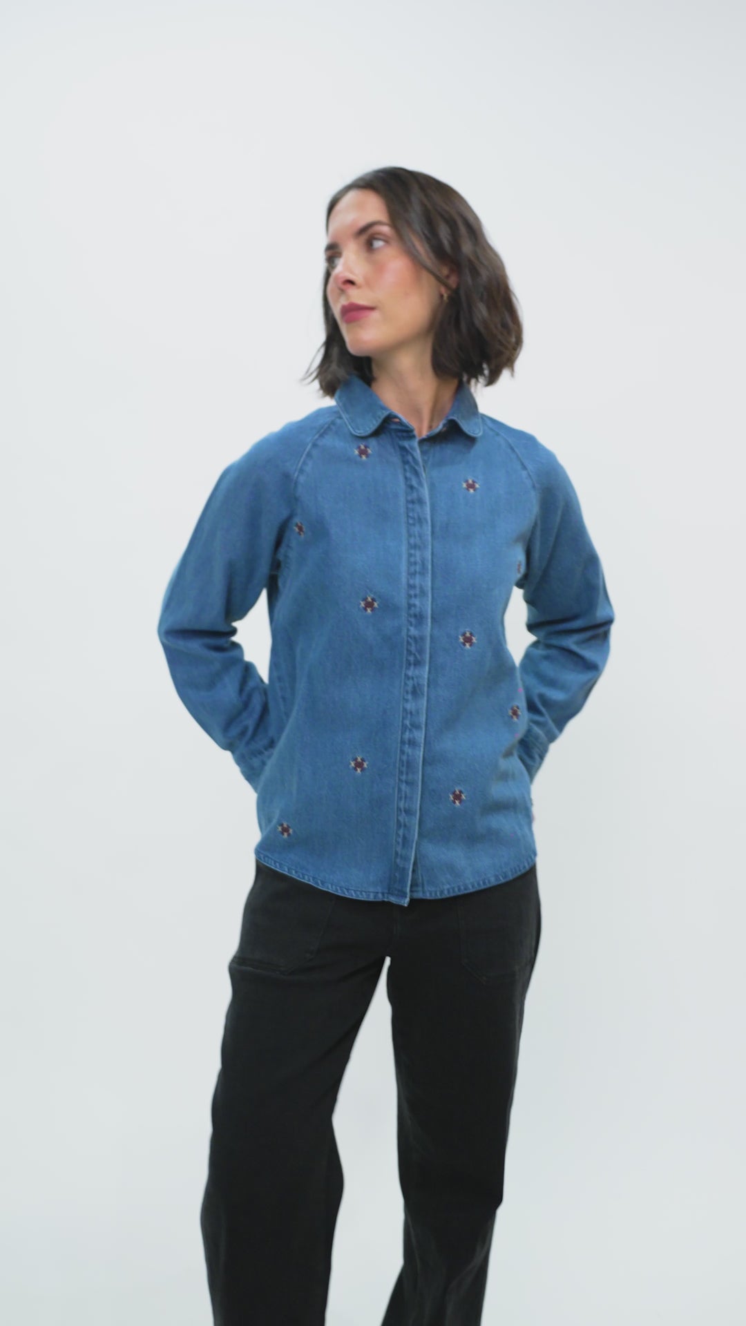 Camisa Tilca Denim Mujer